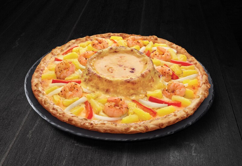 Cheese Volcano Alfredo Prawn