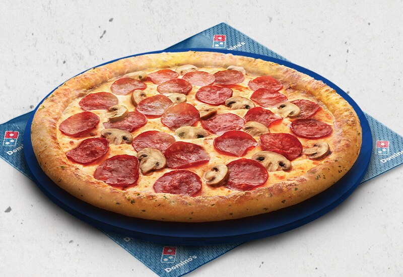 Smoky Pepperoni & Mushroom Domino's Pizza