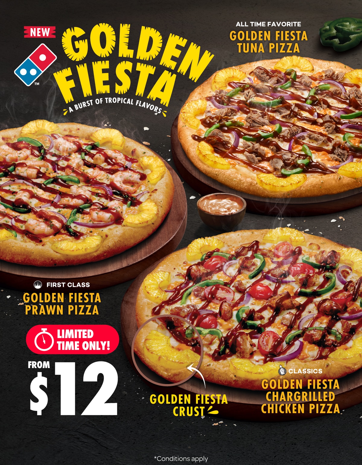 Golden Fiesta Pizza - Limited Time Only
