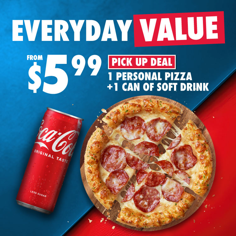 All-Day Pick Up Deal - 1 Personal Pizza + Drink for $5.99